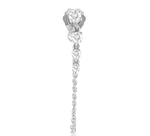 Load image into Gallery viewer, 1/3 Ctw Journey Round Cut Diamond Fashion Long Chain Earring in 14K White Gold