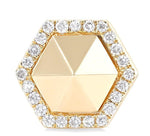 Load image into Gallery viewer, 1/4 Ctw Petite Hexagon Round Cut Diamond Halo Fashion Stud Earrings in 14K Yellow Gold