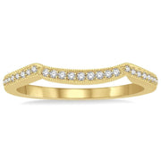 1/6 Ctw Round Cut Diamond Wedding Band in 14K Yellow Gold