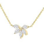 Load image into Gallery viewer, 1/3 Ctw Semi-Circle Chevron Marquise Cut Diamond Fashion Necklace in 14K Yellow Gold