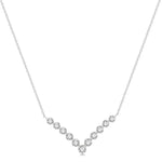 Load image into Gallery viewer, 1 Ctw Chevron Round Cut Diamond Necklace in 14K White Gold