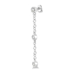 Load image into Gallery viewer, 1/6 Ctw Circular Shape 3-Station Round Cut Diamond Drop Earring in 10K White Gold