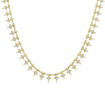 Load image into Gallery viewer, 3/4 Ctw Star Spikes Round Cut Diamond Fashion Necklace in 14K Yellow Gold