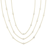 Load image into Gallery viewer, 5 Ctw Mixed Diamond Cut 60-Inch Station Necklace in 14K Yellow Gold