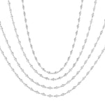 Load image into Gallery viewer, 7 Ctw Bezel Set Round Cut Diamond Layered 60-Inch Necklace in 14K White Gold