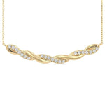 Load image into Gallery viewer, 1/3 Ctw Round Cut Diamond Twisted Fashion Necklace in 14K Yellow Gold