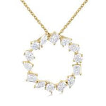 Load image into Gallery viewer, 1 Ctw Circle Multi-Cut Diamond Fashion Pendant With Chain in 14K Yellow Gold