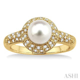 Pearl & Diamond Ring