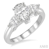 1/2 Ctw Diamond Semi-mount Engagement Ring in 14K White Gold