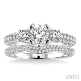 Past Present & Future Diamond Wedding Set