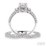 Past Present & Future Diamond Wedding Set