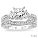 Past Present & Future Diamond Wedding Set