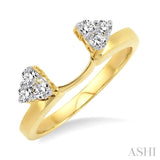 1/4 Ctw Round Cut Diamond Wrap Ring in 14K Yellow Gold