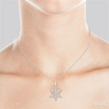 Silver Snow Flake Diamond Fashion Pendant