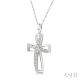 Silver Cross Diamond Pendant