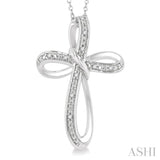 Silver Cross Diamond Pendant