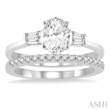 Oval Shape Diamond Wedding Set