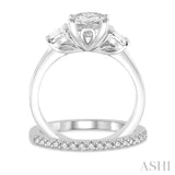 Oval Shape Diamond Wedding Set