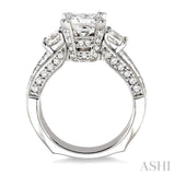 Past Present & Future Semi-Mount Diamond Engagement Ring