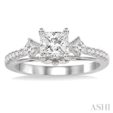 Past Present & Future Semi-Mount Diamond Engagement Ring