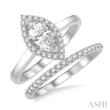 Marquise Shape Diamond Wedding Set