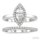 Marquise Shape Diamond Wedding Set