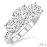 2 Ctw Lovebright Round Cut Diamond Ring in 14K White Gold