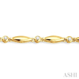 Boat Shape Diamond Bracelet