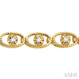 Oval Shape Diamond Link Bracelet