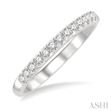 1/4 ctw Round Cut Diamond Wedding Band in 14K White Gold