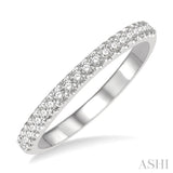 1/5 ctw Round Cut Diamond Wedding Band in 14K White Gold