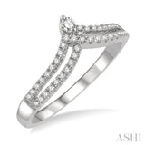 Chevron Diamond Fashion Ring