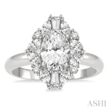 Marquise Shape Semi-Mount Diamond Engagement Ring