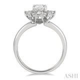 Marquise Shape Semi-Mount Diamond Engagement Ring