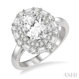 Oval Shape Semi-Mount Diamond Engagement Ring