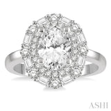 Oval Shape Semi-Mount Diamond Engagement Ring