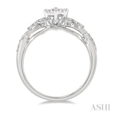 Pear Shape Lovebright Diamond Engagement Ring