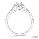 Oval Shape Semi-Mount Diamond Engagement Ring