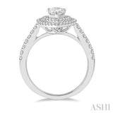 Pear Shape Semi-Mount Diamond Engagement Ring