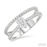 Pear Shape Lovebright Diamond Fashion Ring