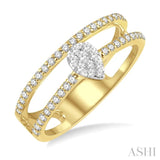 Pear Shape Lovebright Diamond Fashion Ring