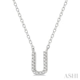 'U' Initial Diamond Pendant