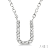 'U' Initial Diamond Pendant