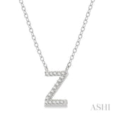 'Z' Initial Diamond Pendant