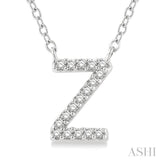 'Z' Initial Diamond Pendant