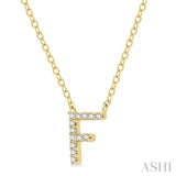 'F' Initial Diamond Pendant