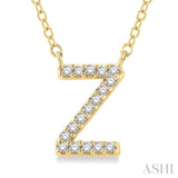 'Z' Initial Diamond Pendant