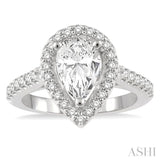 Pear Shape Semi-Mount Diamond Engagement Ring