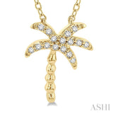 Palm Tree Petite Diamond Fashion Pendant