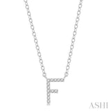 'F' Initial Diamond Pendant